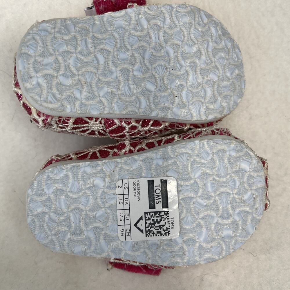 Baby Toms T2 Pink Crotchet Shoes- EUC - Picture 5 of 5